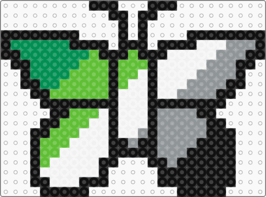 Aromantic Butterfly - green,gray,pride,butterfly,aromantic