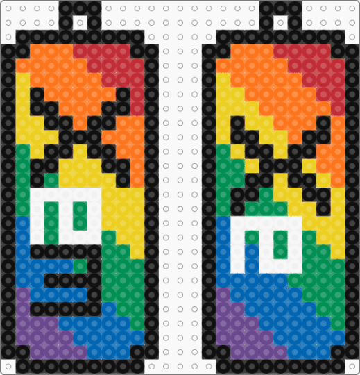 Xe/Xem Keychain - orange,yellow,green,blue,pride,pronouns,rainbow