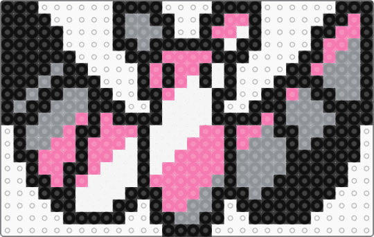 Demigirl Bat - black,gray,pink,pride,bat,demigirl