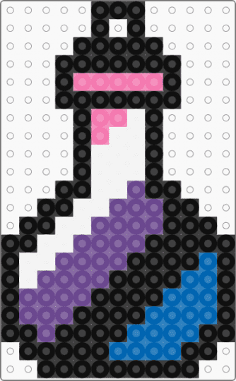 Genderfluid Potion Keychain - black,purple,blue,pride,potion,genderfluid