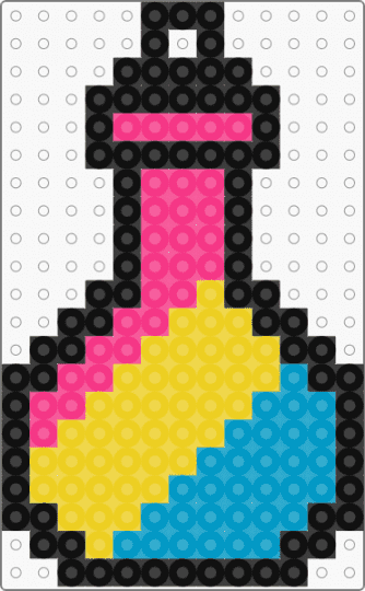 Pansexual Potion Keychain - yellow,pride,potion,pansexual