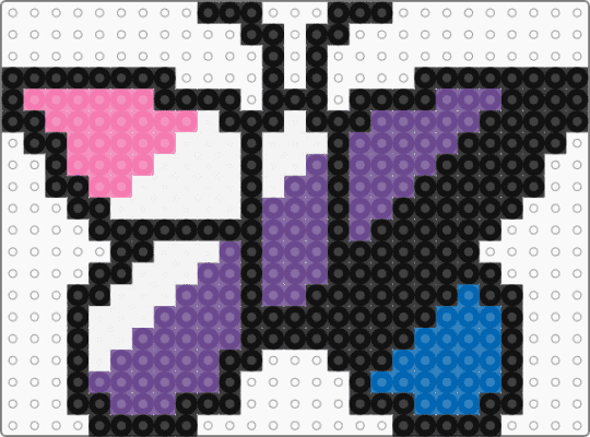 Genderfluid Butterfly - black,purple,pride,butterfly,genderfluid