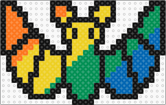 Questioning Bat - black,yellow,green,pride,bat,questioning
