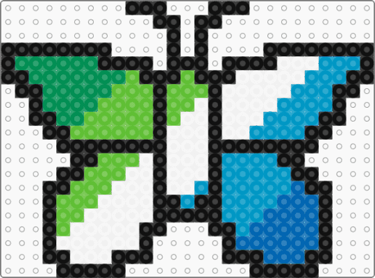 Vincian Butterfly - green,light blue,pride,butterfly,vincian