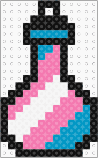 Transgender Potion Keychain - light blue,pink,pride,potion,transgender