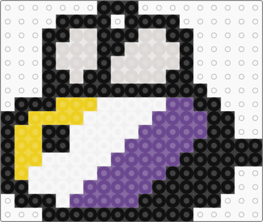 Nonbinary Bee Keychain - black,beige,purple,pride,bee,nonbinary