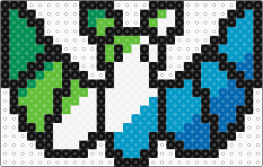 Vincian Bat - black,green,light blue,pride,bat,vincian