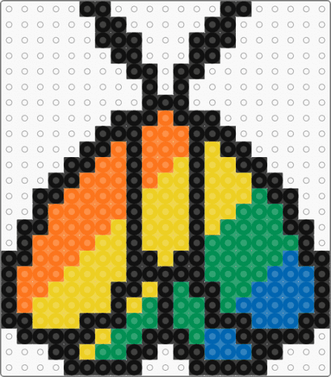 Questioning Moth - green,orange,yellow,pride,moth,questioning