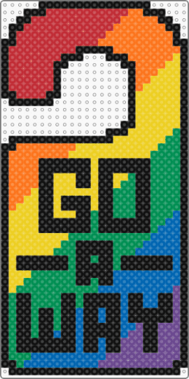 Rainbow Go Away Door Hanger - red,yellow,green,pride,rainbow