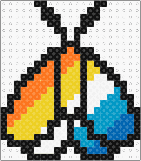 Aroace Moth - black,orange,yellow,pride,moth,aroace