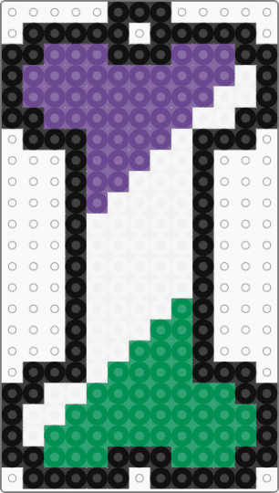 Genderqueer Bone Keychain - green,purple,pride,bone,genderqueer