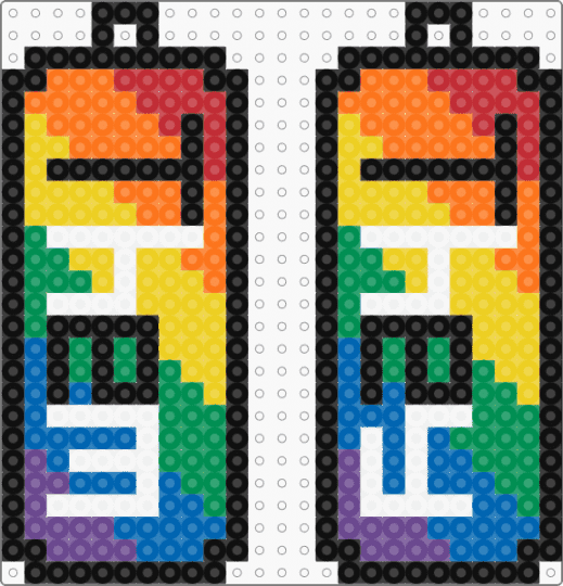 They/Them Keychain - pride,pronoun,rainbow