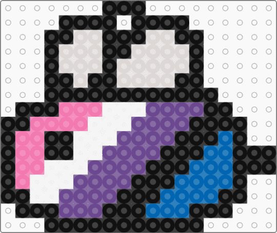 Genderfluid Bee Keychain - black,beige,purple,pride,bee,genderfluid