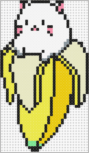Bananya - beige,yellow,bananya,banana,cat,white cat,white,cute