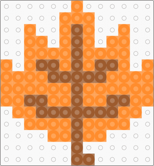 Fall Leaf - orange, tan
