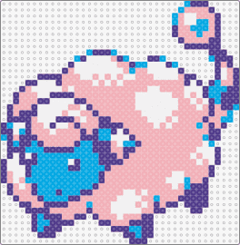 Faery Mareep - Pokemon GSC Sprite - mareep,pokemon,sheep,character,gaming,pink,blue