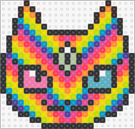 Triclops Kitty - psychedelic,trippy,cyclops,cat,third eye,colorful,bright,neon,pink,teal