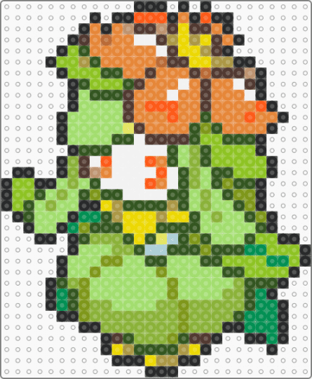 Lilligant - PKMN Sw/Sh Menu Sprite - video game,gaming,pokemon,nature,gold,green,orange,lilligant,plant,flower