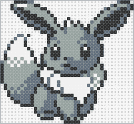 Shiny Eevee - PKMN Gold - eevee,pokemon,character,gaming,cute,gray,white