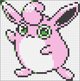 Shiny Wigglytuff - PKMN Silver - wigglytuff,pokemon,character,gaming,evolution,jigglypuff,pink,white