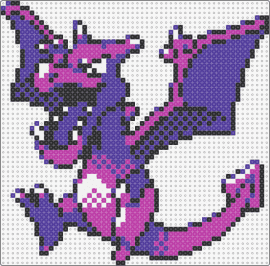 Shiny Aerodactyl - PKMN Crystal - aerodactyl,pokemon,character,gaming,winged,dragon,purple