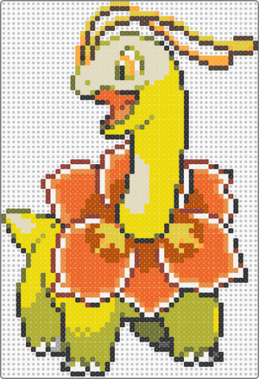 Shiny Meganium - PKMN HGSS - video game,gaming,pokemon,yellow,orange,green,red,meganium,plant,flora
