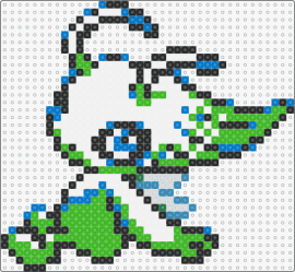 Celebi - PKMN Crystal - celebi,pokemon,character,gaming,green,white