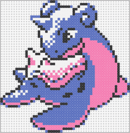 Shiny Lapras - PKMN Silver - lapras,pokemon,gaming,character,blue,purple,pink