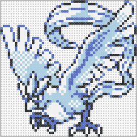 Shiny Articuno - PKMN Silver - articuno,pokemon,character,gaming,bird,icy,light blue,white