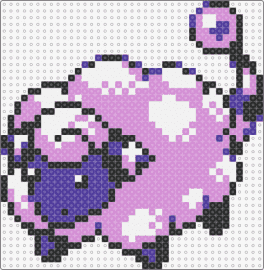 Shiny Mareep - PKMN Crystal - mareep,pokemon,character,gaming,sheep,purple,pink