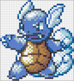 Wartortle - PKMN Crystal (extra colors version) - wartortle,pokemon,character,gaming,evolution,squirtle,blue,teal,tan,brown