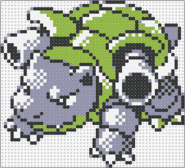 Shiny Blastoise - PKMN Silver - blastoise,pokemon,character,gaming,cannons,evolution,wartortle,squirtle,gray,green