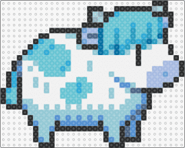 Blue Cow - Fields of Mistria - cow,fields of mistria,animal,video game,cute,light blue,white