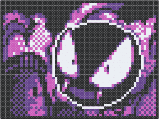 Gastly - Pokemon TCG GB 2 Sprite - gastly,panel,tapestry,video game,anime,creature,gaming,pokemon,halloween,spooky,purple,pink,ghost,black,retro