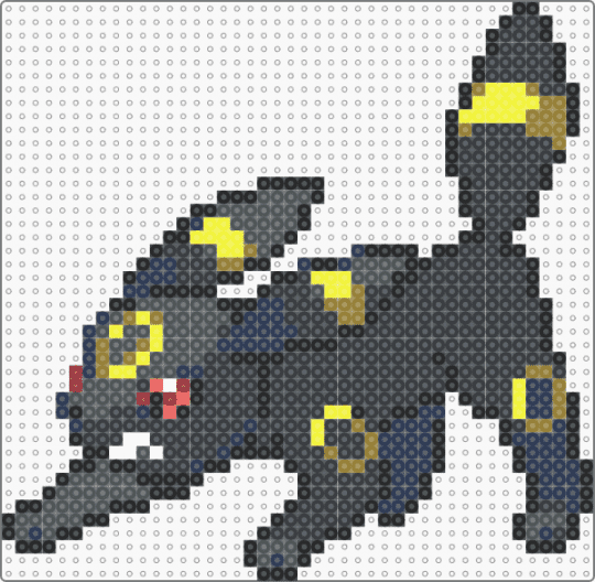 Umbreon - PKMN HGSS Sprite - pokemon,video game,gaming,black,purple,pink,umbreon,eeveelution,dark
