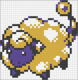 Mareep - PKMN Crystal - mareep,pokemon,character,gaming,sheep,purple,tan,yellow