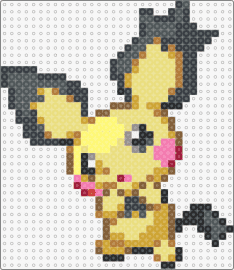 Spiky-Ear Pichu - HGSS Sprite - pichu,pokemon,character,cute,gaming,yellow,gray