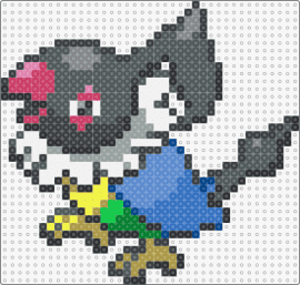 Chatot Sprite - PKMN DPP - chatot,pokemon,character,gaming,bird,colorful,black,blue,yellow