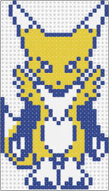 Chibi Renamon - Digimon Medley - renamon,digimon,chibi,character,gaming,yellow,white