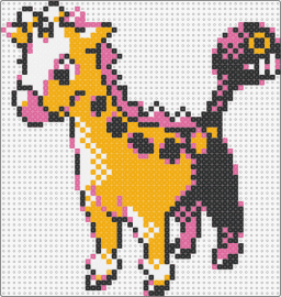 Girafarig - PKMN Crystal - girafarig,pokemon,character,gaming,giraffe,orange,pink