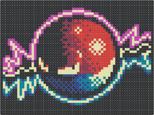 Voltorb - Pokemon TCG GB 2 Sprite - voltorb,panel,tapestry,video game,tcg,gameboy,gaming,pokemon,black,yellow,red,pink,retro,electric