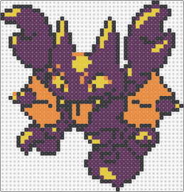 Autumn Gligar - Pokemon GSC Sprite - gligar,pokemon,gaming,character,purple,orange