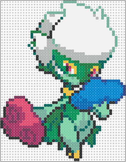 Roserade - PKMN HGSS Sprite - video game,gaming,nature,pokemon,blue,teal,colorful,roserade,flower,floral,plant,rose