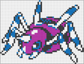 Shiny Ariados - PKMN Crystal - ariados,pokemon,character,gaming,blue,purple,white