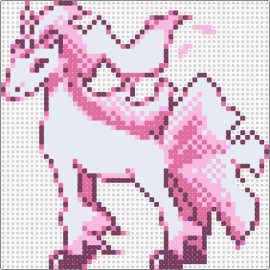 Pink Flame Rapidash - Pokemon Green Sprite - rapidash,pokemon,horse,unicorn,classic,retro,gaming,pink,white