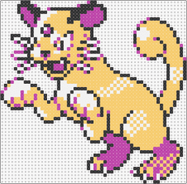 Shiny Persian - PKMN Gold - persian,pokemon,character,gaming,cat,evolution,meowth,orange,pink