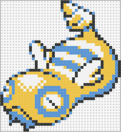 Dunsparce - PKMN Crystal - dunsparce,pokemon,character,gaming,light blue,yellow