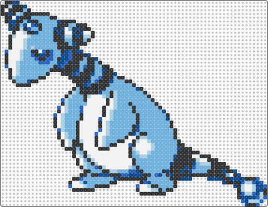Sad Amphy - light blue,ampharos,custom,blue,sad,cute,pokemon,retro