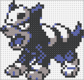 Shiny Houndour - PKMN Crystal - houndour,pokemon,character,gaming,dog,blue,gray,black