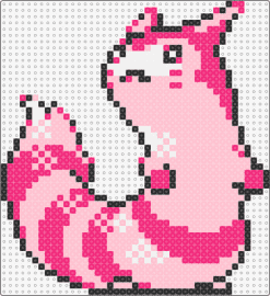 Shiny Furret (not-fugly colors version) - PKMN Crystal - furret,pokemon,character,gaming,pink